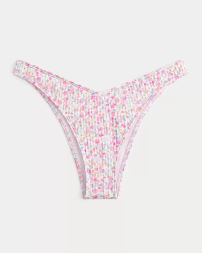 Slip bikini a coste con sgambatura alta e sgambatura alta