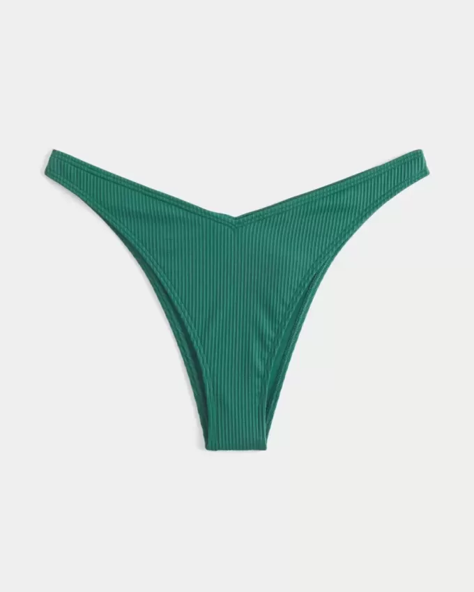 Slip bikini a coste con sgambatura alta e sgambatura alta