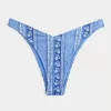 Slip bikini a coste con sgambatura alta e sgambatura alta