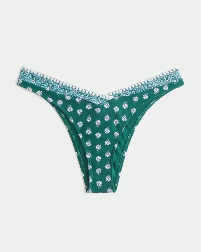 Slip bikini a vita alta con sgambatura a V