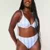 Slip bikini a vita alta con sgambatura alta e coste