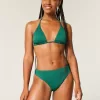 Slip bikini a vita alta con sgambatura alta e coste