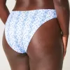 Slip bikini a vita alta con sgambatura alta e coste