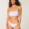 Slip bikini a vita alta con sgambatura arricciata