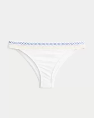 Slip bikini a vita alta con sgambatura arricciata