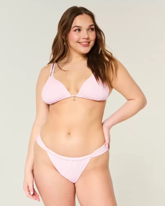 Slip bikini Cheekiest con spalline larghe in jacquard