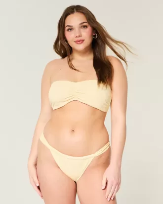 Slip bikini Cheekiest con spalline larghe in jacquard