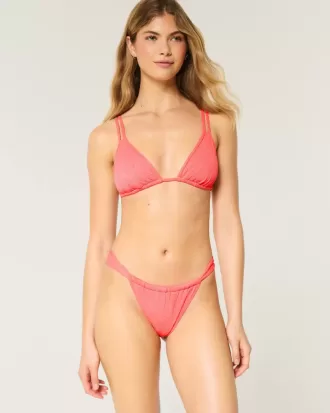 Slip bikini Cheekiest con spalline sottili in jacquard