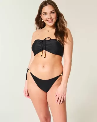 Slip bikini Cheeky reversibile con lacci laterali