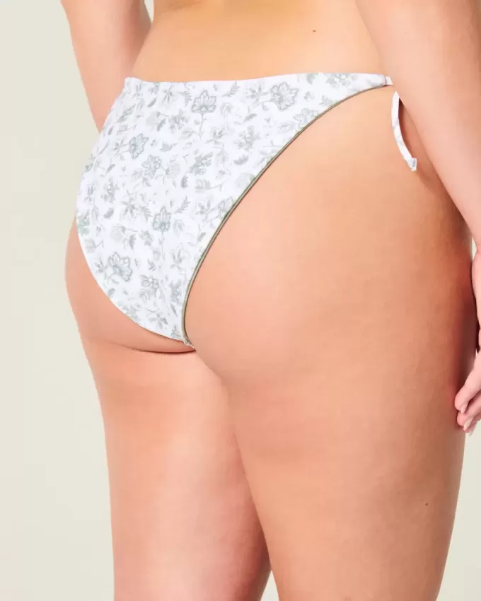 Slip bikini Cheeky reversibile con lacci laterali
