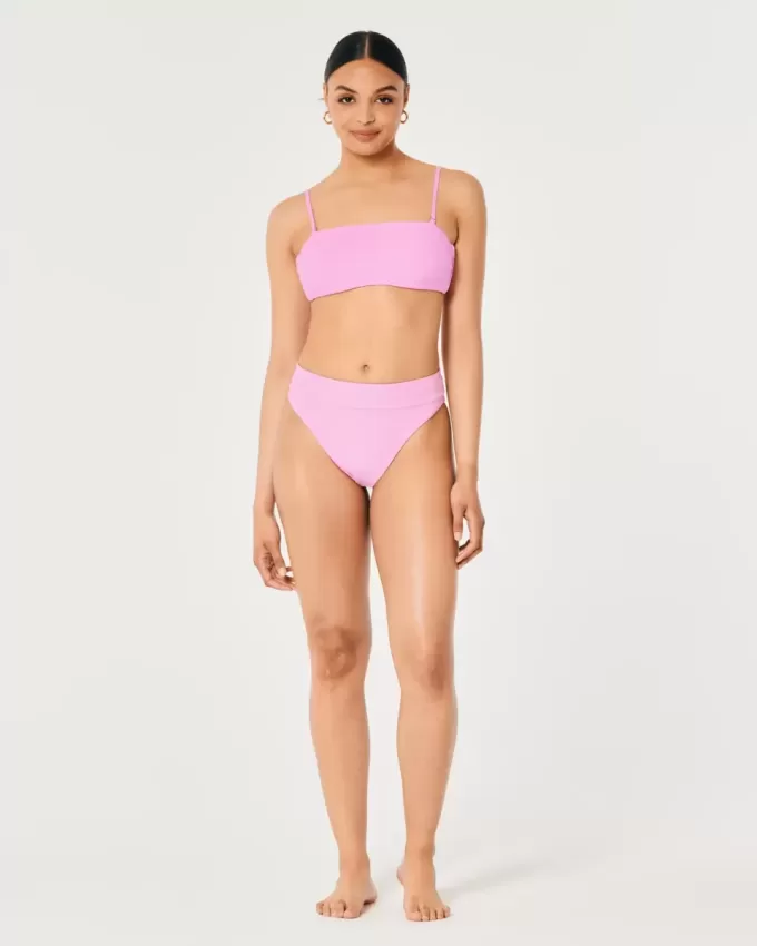 Slip bikini reversibile a vita alta e sgambata Gilly Hicks