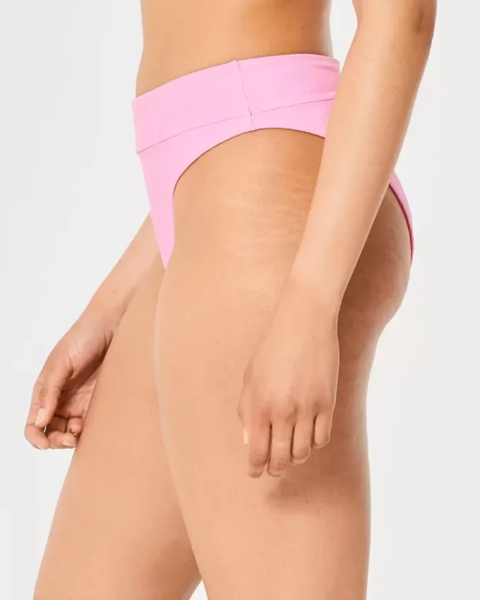 Slip bikini reversibile a vita alta e sgambata Gilly Hicks