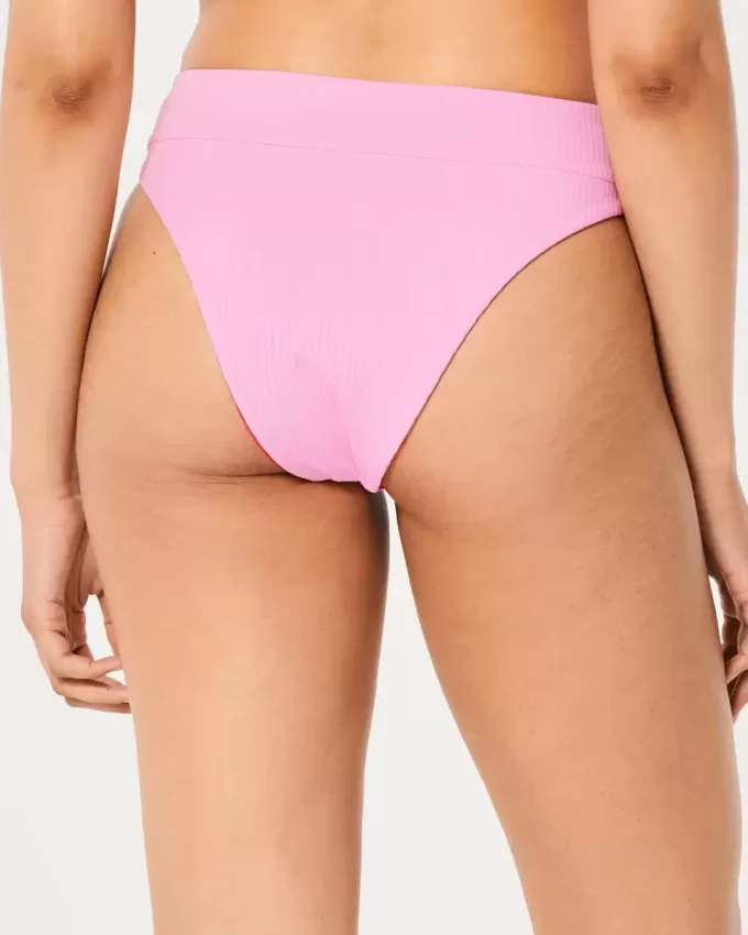 Slip bikini reversibile a vita alta e sgambata Gilly Hicks