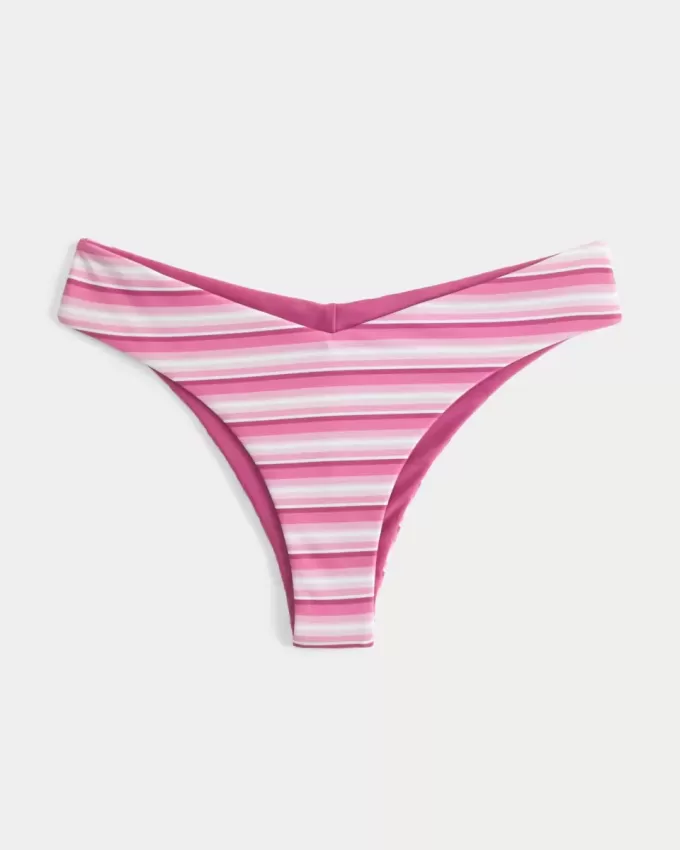 Slip bikini reversibile con vita a V