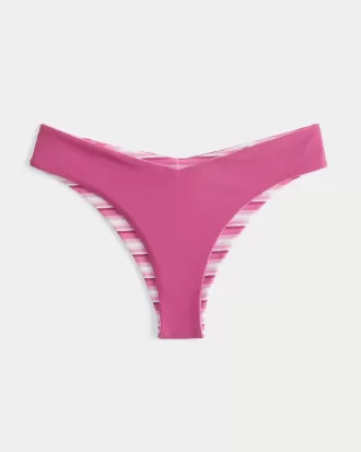 Slip bikini reversibile con vita a V