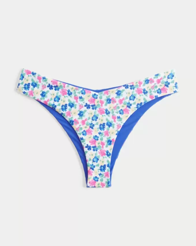 Slip bikini reversibile con vita a V