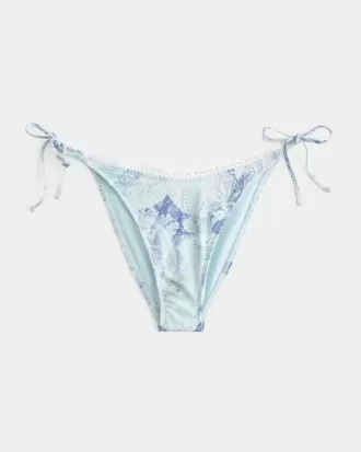 Slip bikini sfacciato con lacci laterali e finiture all’uncinetto