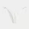 Slip bikini sfacciato con lacci laterali in stile uncinetto con paillettes