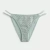 Slip bikini sfacciato in stile uncinetto