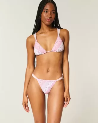 Slip bikini sgambato e sgambato con arricciatura