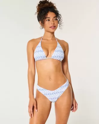 Slip bikini sgambato e sgambato con arricciatura