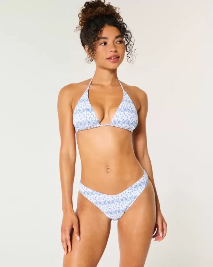 Slip bikini sgambato e sgambato con arricciatura