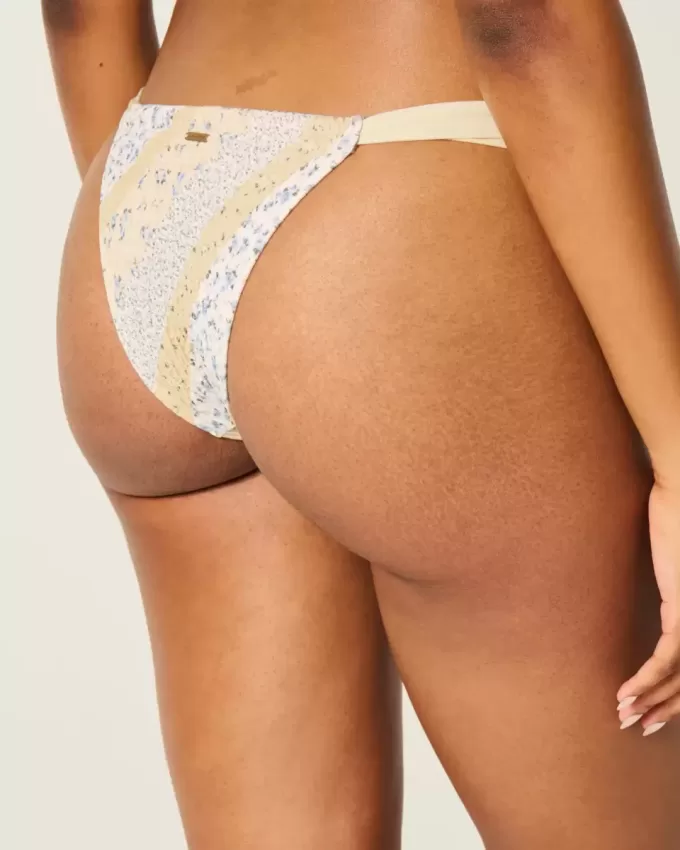 Slip bikini sgambato e sgambato con arricciatura