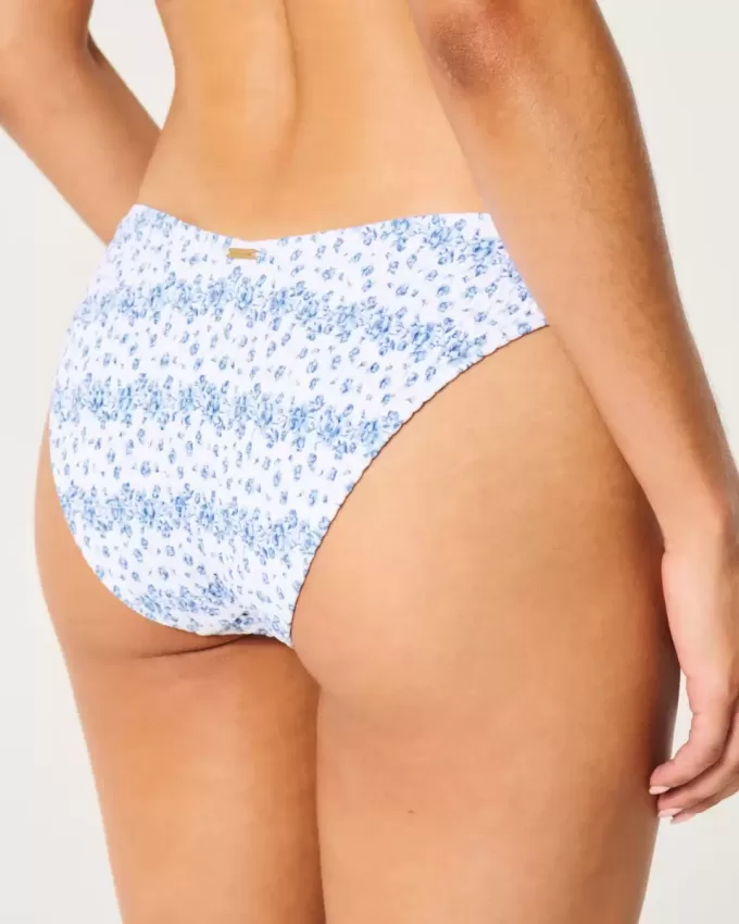 Slip bikini sgambato e sgambato con arricciatura