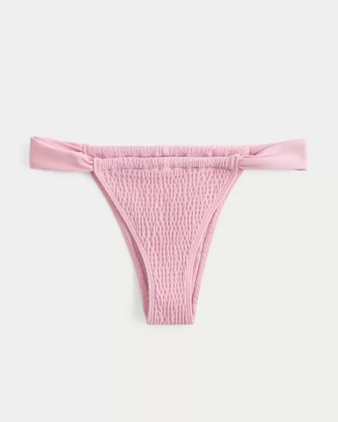 Slip bikini sgambato e sgambato con arricciatura