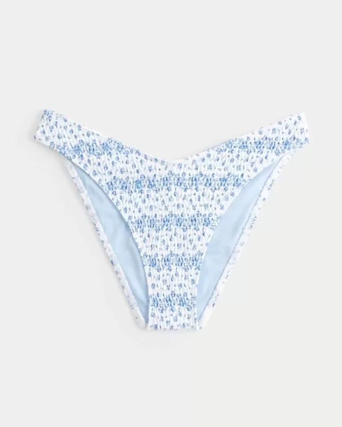 Slip bikini sgambato e sgambato con arricciatura