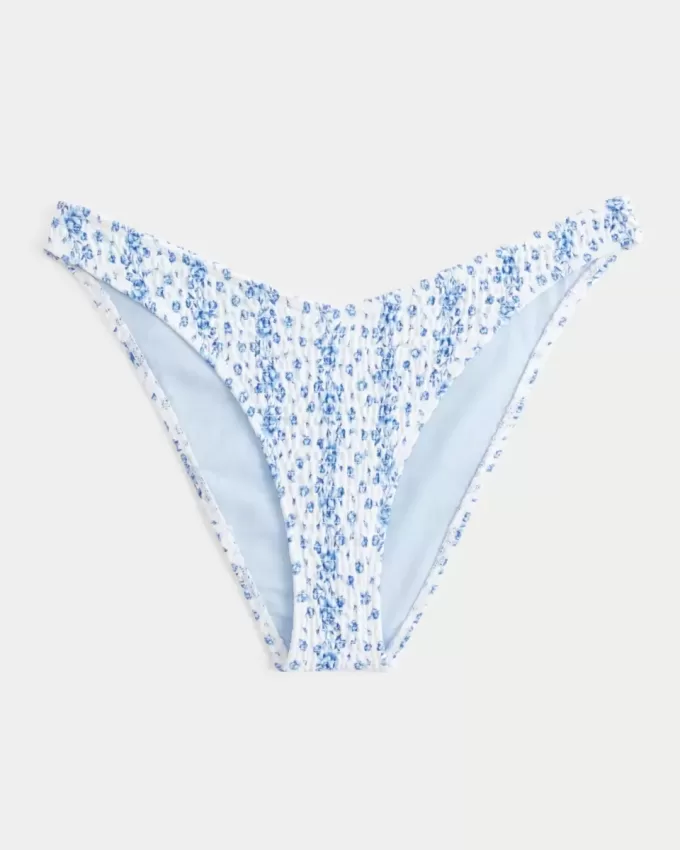 Slip bikini sgambato e sgambato con arricciatura