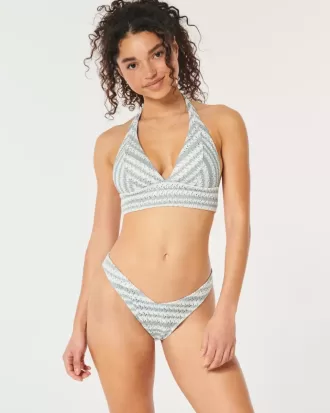 Slip bikini sgambato stile uncinetto