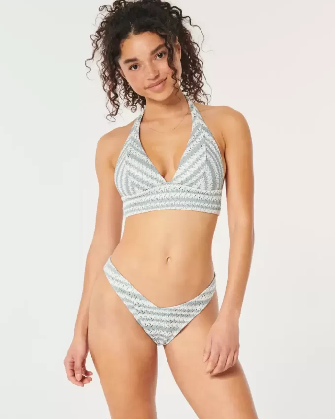 Slip bikini sgambato stile uncinetto Slip bikini sgambato stile uncinetto