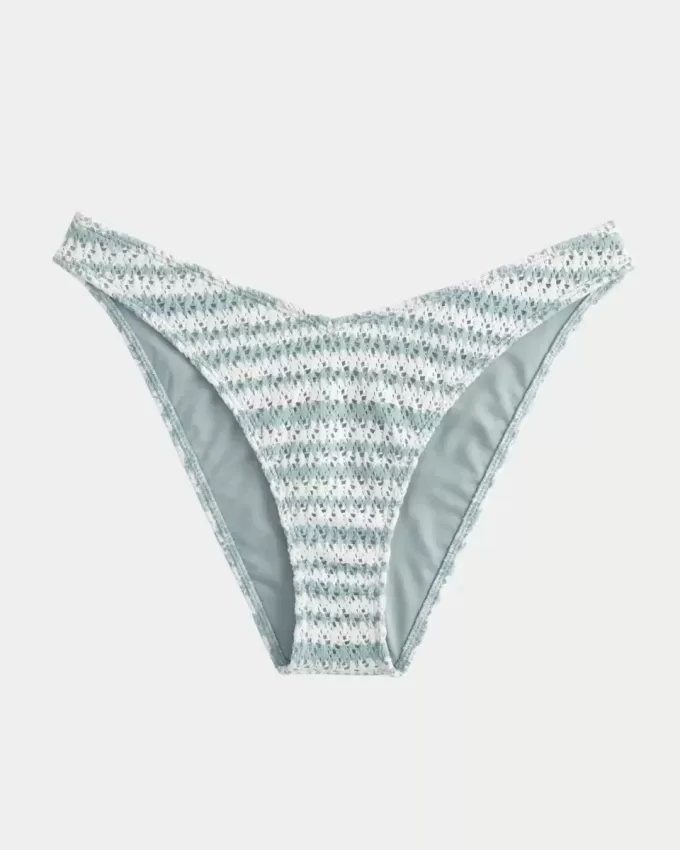 Slip bikini sgambato stile uncinetto Slip bikini sgambato stile uncinetto
