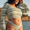Slip bikini sgambato stile uncinetto Slip bikini sgambato stile uncinetto