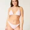 Slip bikini sgambato stile uncinetto misto