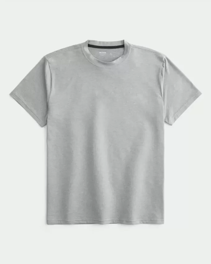 T-shirt girocollo elasticizzata rilassata