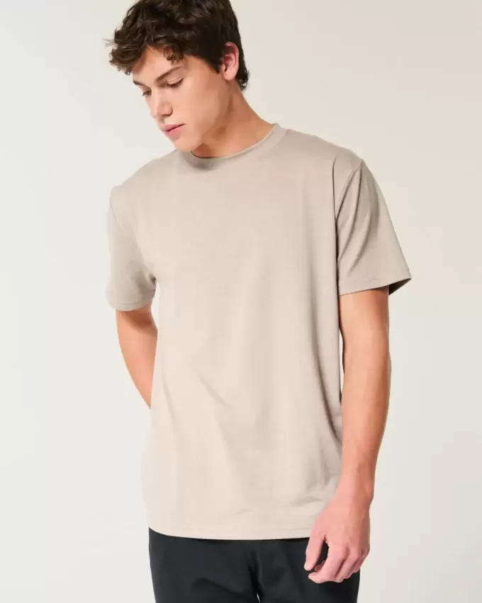 T-shirt girocollo elasticizzata rilassata