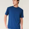 T-shirt girocollo elasticizzata rilassata