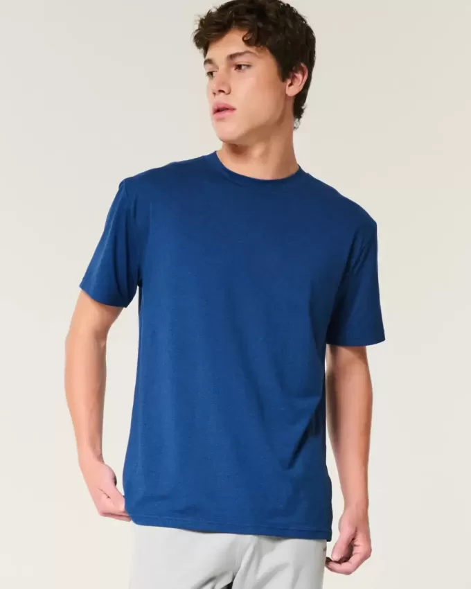 T-shirt girocollo elasticizzata rilassata