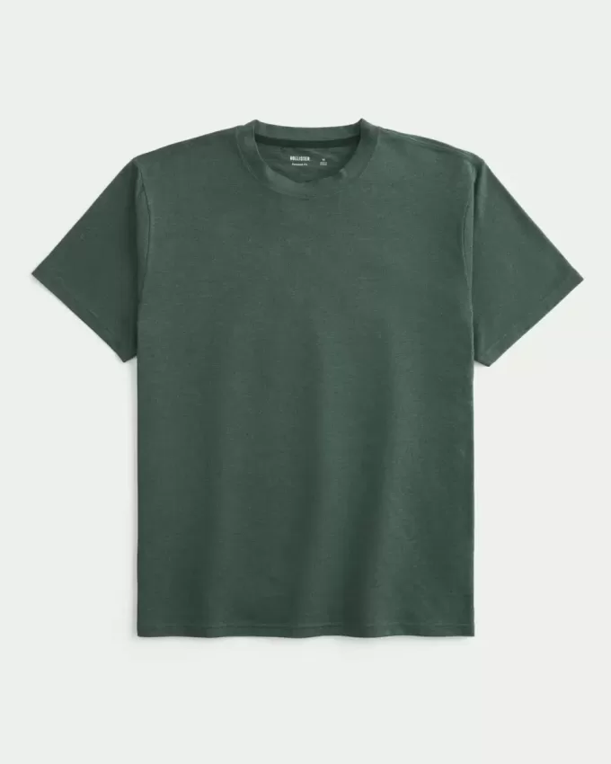 T-shirt girocollo elasticizzata rilassata