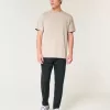 T-shirt girocollo elasticizzata rilassata