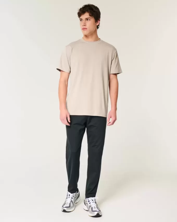 T-shirt girocollo elasticizzata rilassata