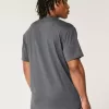 T-shirt girocollo elasticizzata rilassata