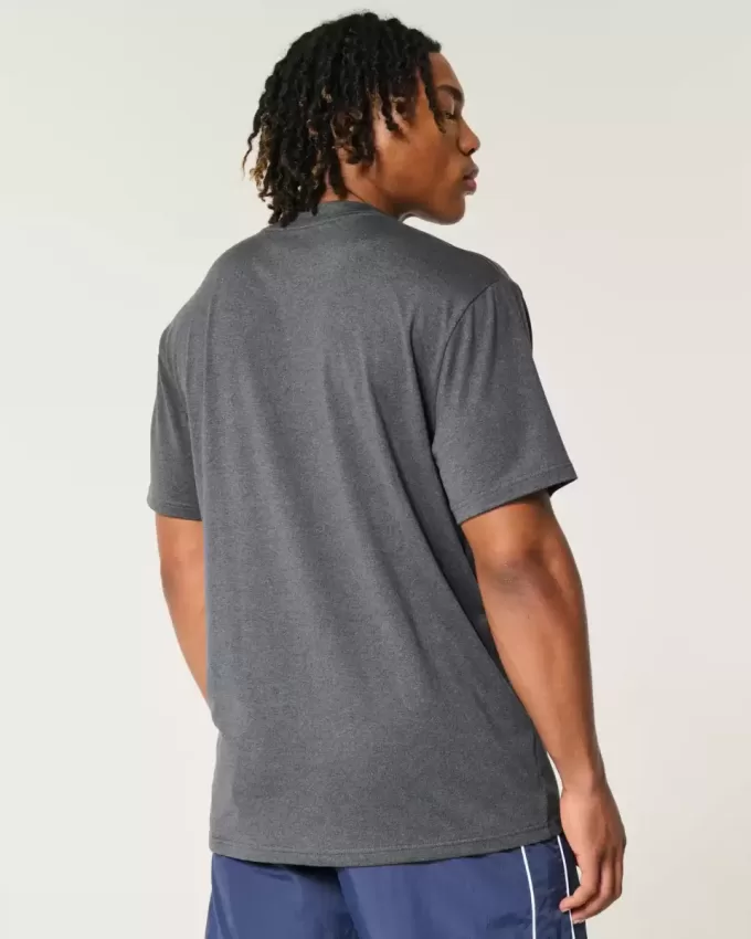 T-shirt girocollo elasticizzata rilassata