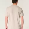 T-shirt girocollo elasticizzata rilassata