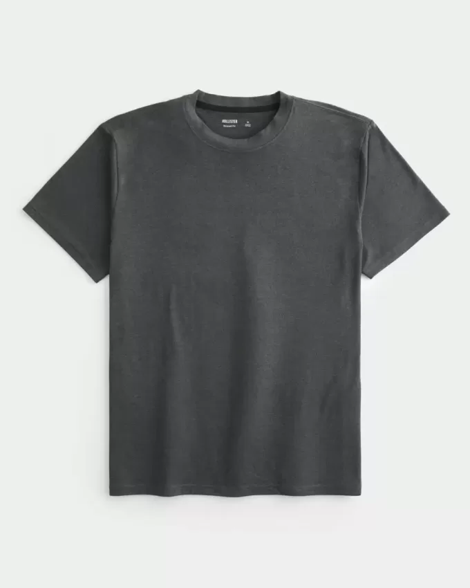 T-shirt girocollo elasticizzata rilassata