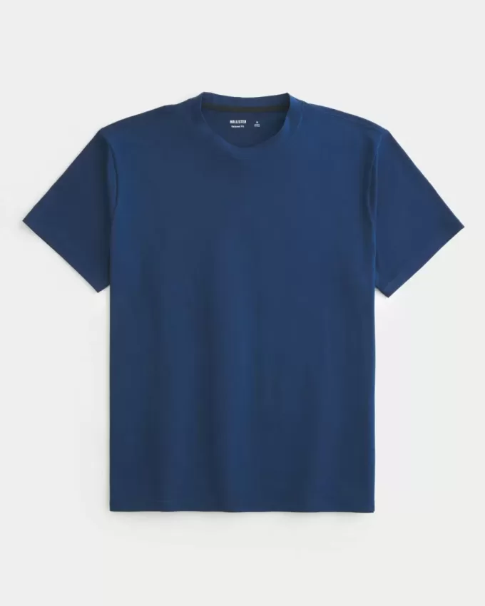 T-shirt girocollo elasticizzata rilassata