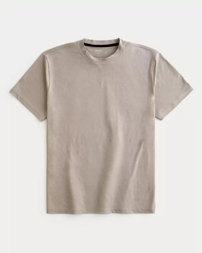 T-shirt girocollo elasticizzata rilassata