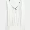 Top a maniche lunghe con pizzo